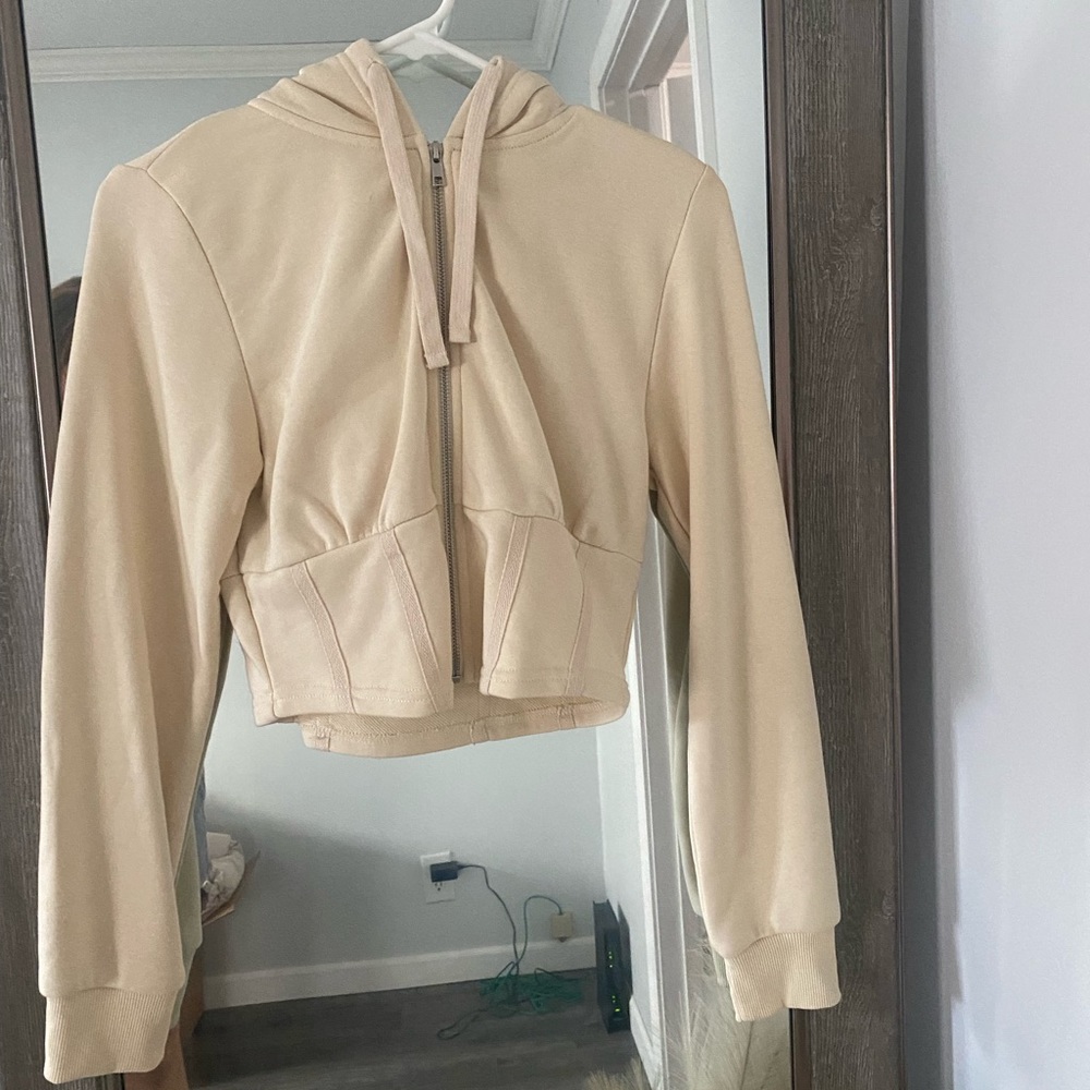 Forever 21 Corset Crop Hoodie